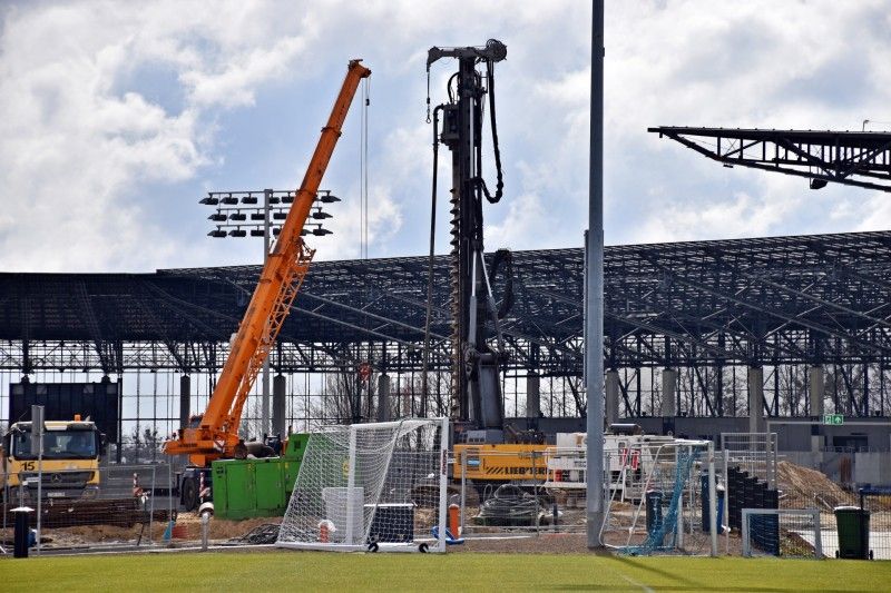 Postępy prac na Stadionie Miejskim w Szczecinie